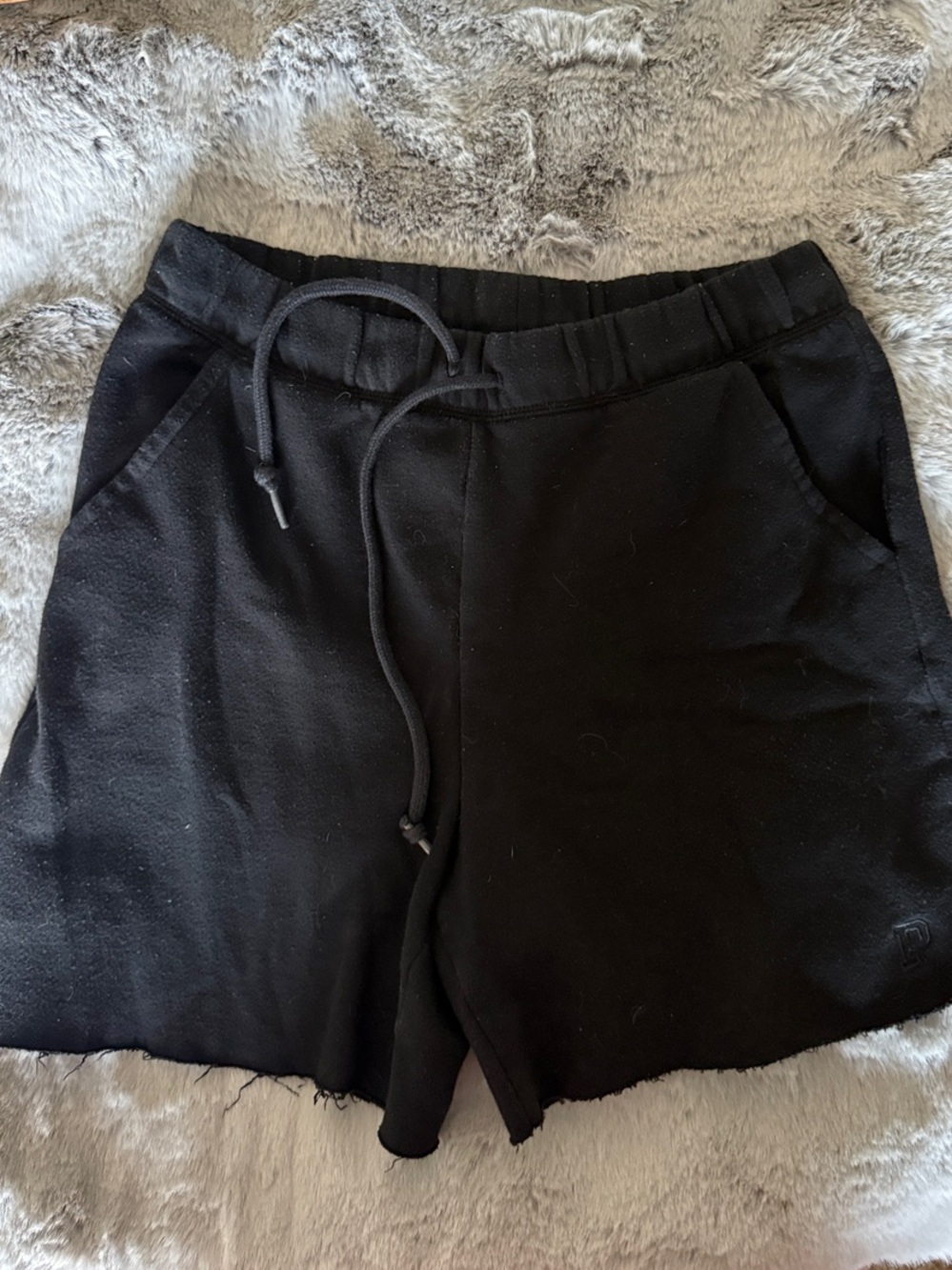 PINK Victoria's Secret Black Athletic Drawstring Lounge Shorts